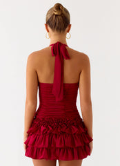 Top halter Someone Else - Cereza Oscura