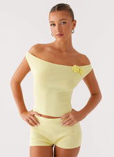 Aliah Knit Top - Amarillo