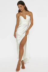 Vestido maxi Blaise con escote asimétrico Pearl