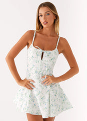 Minivestido Helena - Floral Pequeño Vintage