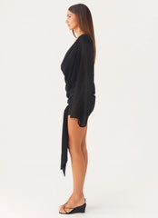 Minivestido Sorrel de manga larga - Negro