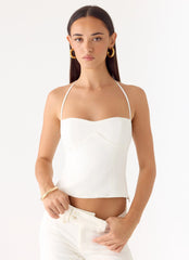 Top corsé Weiss - Blanco