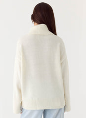 Jersey de punto Gabrielle - Crema marfil