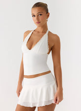Illuminate Halter Top - White
