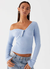 Top de punto Waverly - Azul cielo