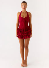 Top halter Someone Else - Cereza Oscura