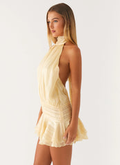 Minivestido de gasa Willow - Amarillo