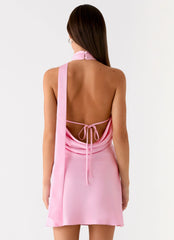 Minivestido Keena con bufanda - Rosa