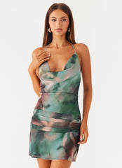 Minivestido Cyna Cowl - Sea Splash