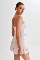 Minivestido de punto sin tirantes Connelly - Rosa Hada