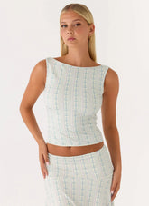 Camiseta sin mangas Suns Out - Rayas vintage