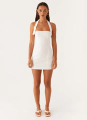 Minivestido de lino Julianna - Blanco