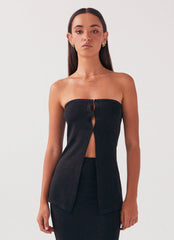 Top de punto Lady Delicado - Negro
