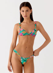 Top de bikini anudado Benedita - Estampado Jungle Bloom