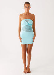 Minivestido Lita Twist - Turquesa