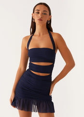Minivestido Devyn - Azul marino