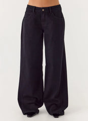 Calça Jeans Waylon de Cintura Baixa - Preto