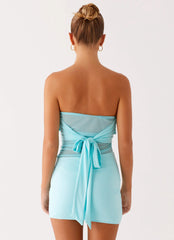 Minivestido Lita Twist - Turquesa