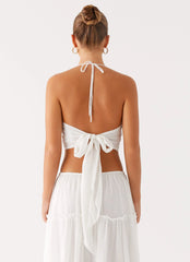 Top halter Evi - Marfil
