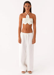 Top de crochet Palmilla - Blanco