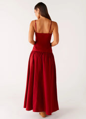 Vestido Maxi Vince Cami - Vermelho Escuro
