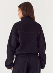 Chaqueta bómber de mezclilla Waylon - Negro