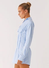 Minivestido camisero Clancy - Azul