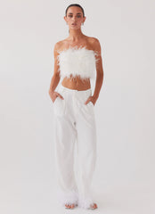 Pantalones de plumas Shake It Off - Nieve