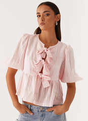 Top con lazo Western Wind - Rosa