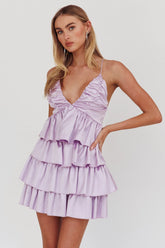 Minivestido con volantes Heavenly Bliss lila
