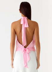 Top de gasa Willow - Rosa Bebé