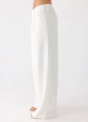 Samuel Low Rise Suiting Pants - White