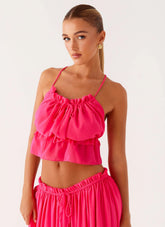 Top sin espalda Zaya - Fucsia
