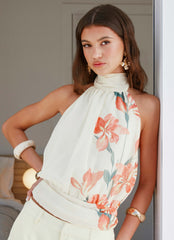 Top Romelia con cuello halter - Siena Floral