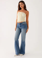 Tomi Bootleg Jeans de Denim - Azul Vintage