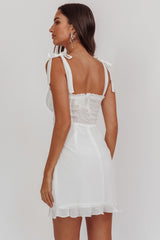 Minivestido con hombro anudado Jezika blanco