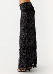 Falda larga Moodlight - Negra