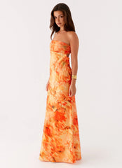 Maxivestido Carmen - Estampado floral atardecer