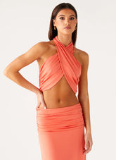 Top cruzado Coletta - Coral