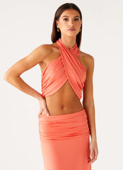 Top cruzado Coletta - Coral