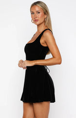 Minivestido Midnight In Paris de Veludo Preto