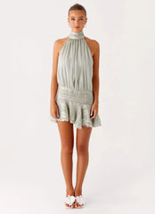 Minivestido de gasa Willow - Verde