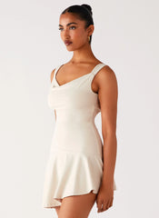 Minivestido Dune Whisper - Marfil