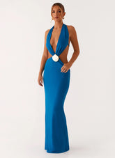 Vestido Largo Flossy - Azul Royal
