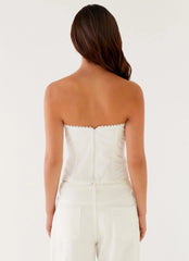 Top bustier Tory - Marfil