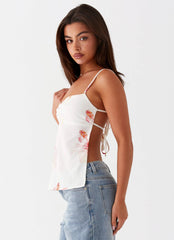 Top sin espalda Rosy Linen - Camelia