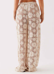 Pantalones de Croché Shell Beach - Marfil