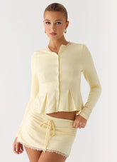 Top de manga larga Landon - Amarillo mantequilla