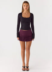 Minifalda pantalón Skyler - Ciruela