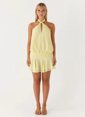 Minivestido Beginning - Amarillo Mantequilla